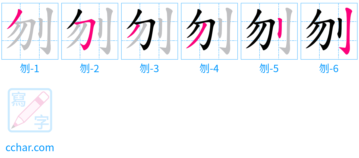 刎 stroke order step-by-step diagram