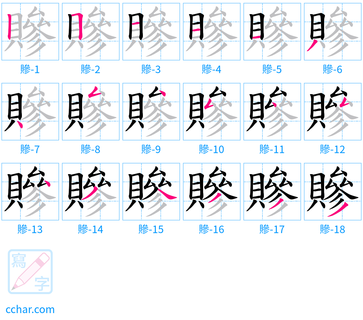 贂 stroke order step-by-step diagram
