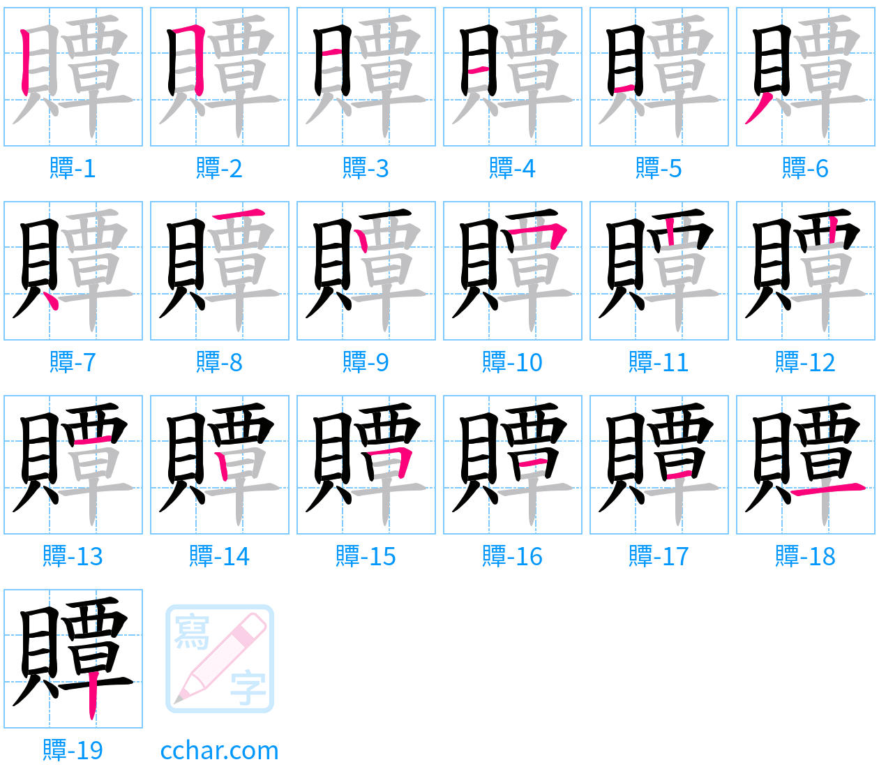 贉 stroke order step-by-step diagram