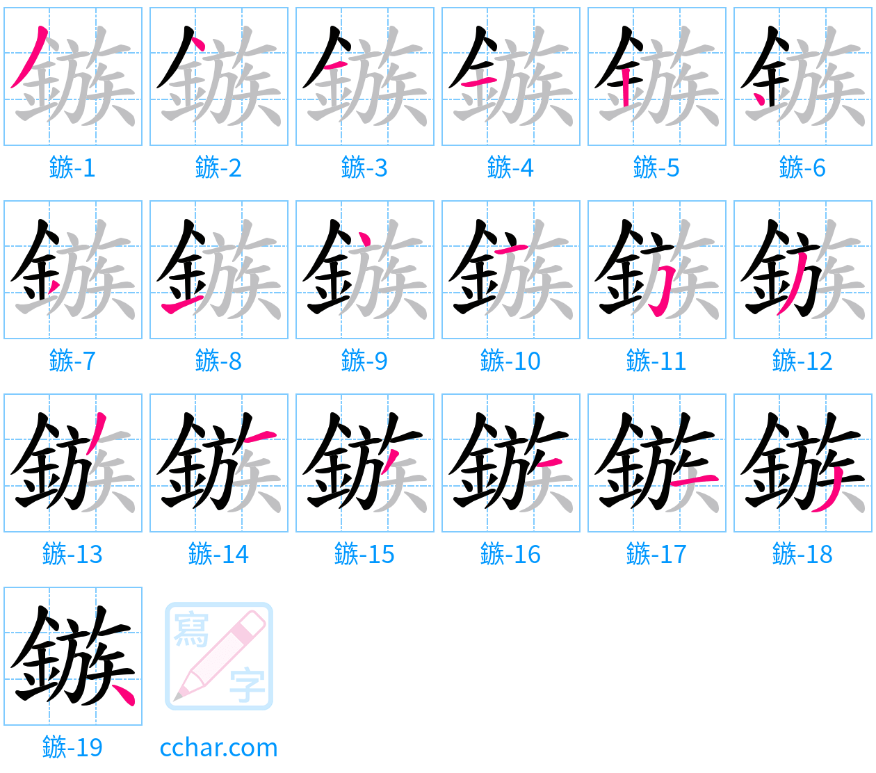 鏃 stroke order step-by-step diagram